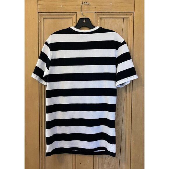 Pinky and The Brain Mens Embroidered Striped Shirt Size Small White Black AN EXC - Picture 6 of 11